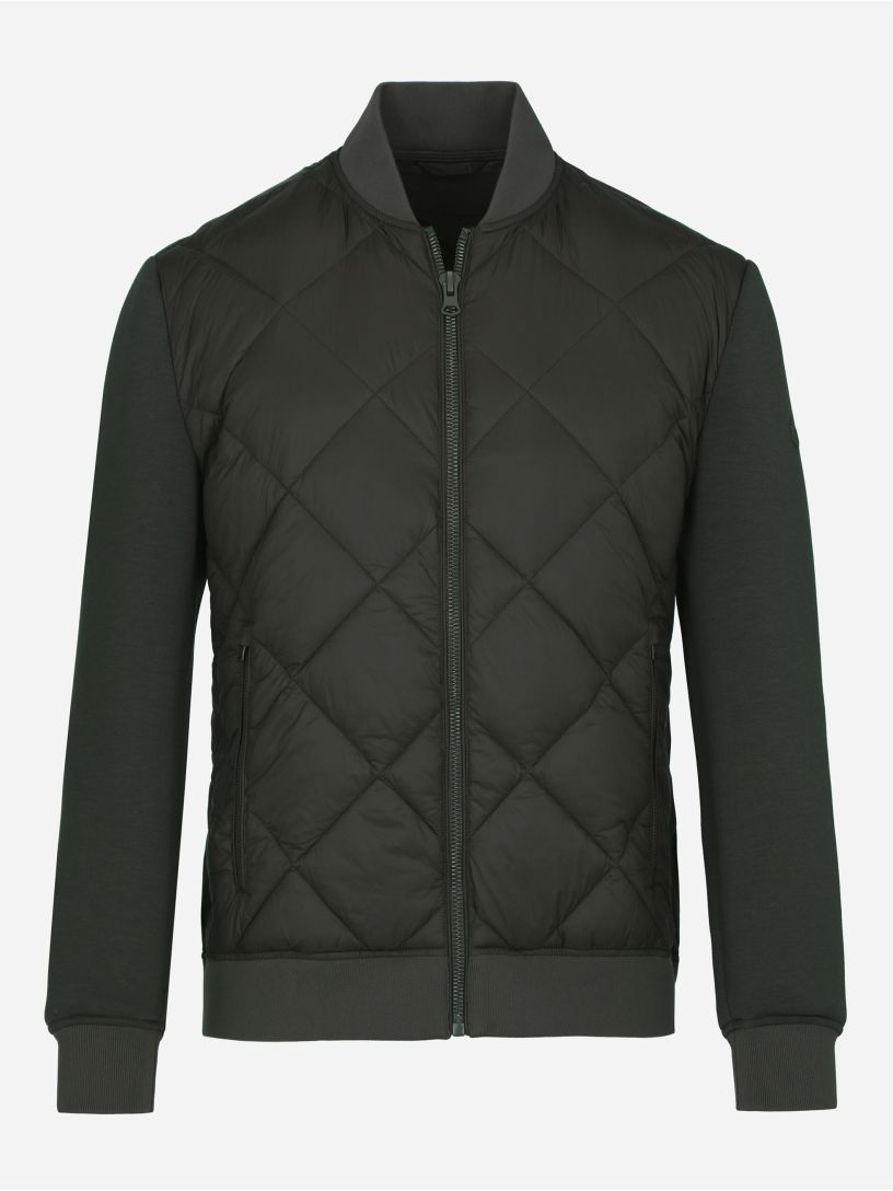 Semi-Quilted Jacket in Rhombus