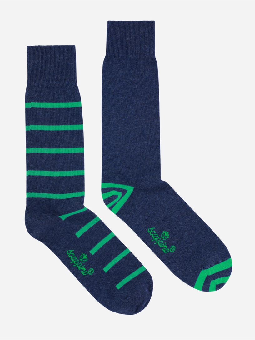 Set de 2 Calcetines Gris y Rayas