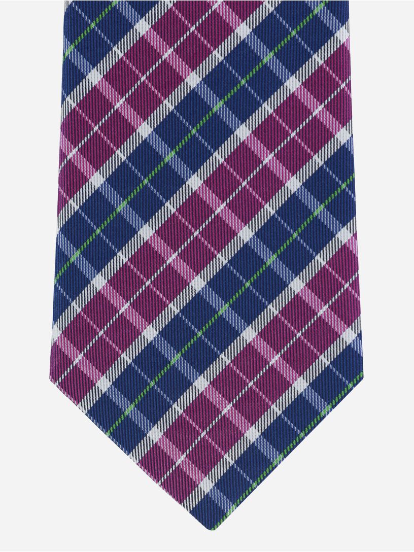 Corbata Manzoni de Cuadros Tricolor