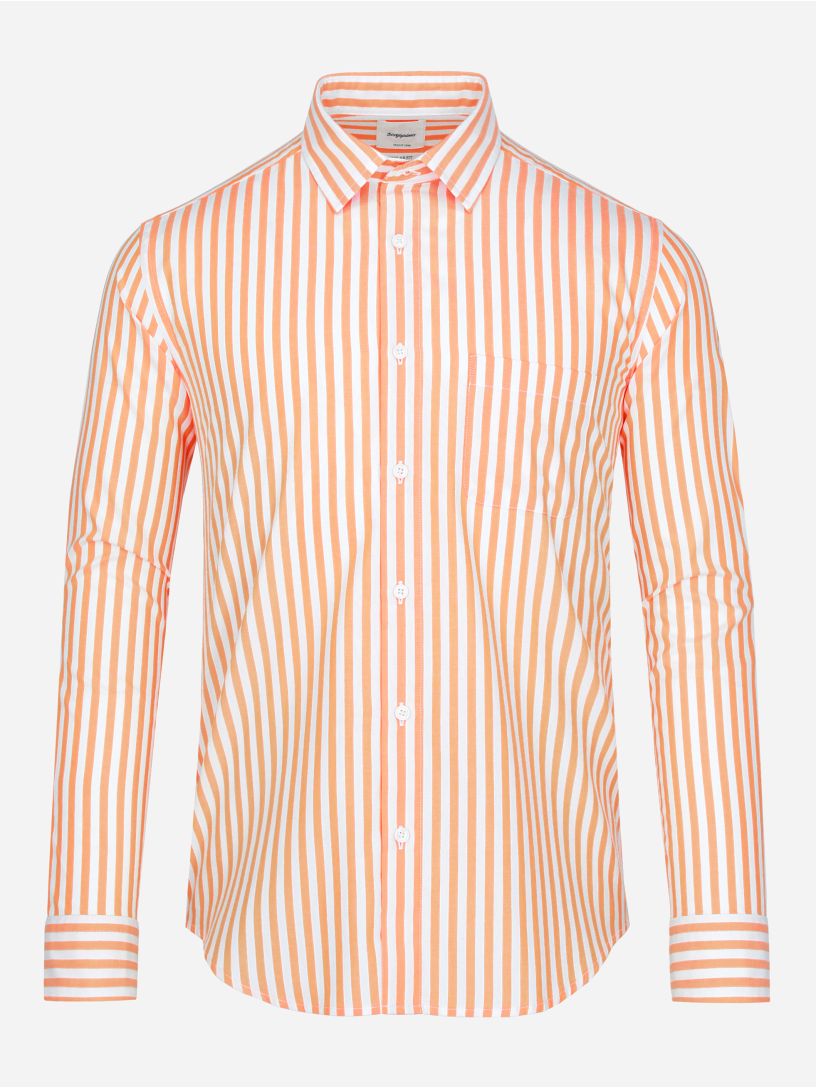 Casual Mediterranean Striped Cotton Shirt