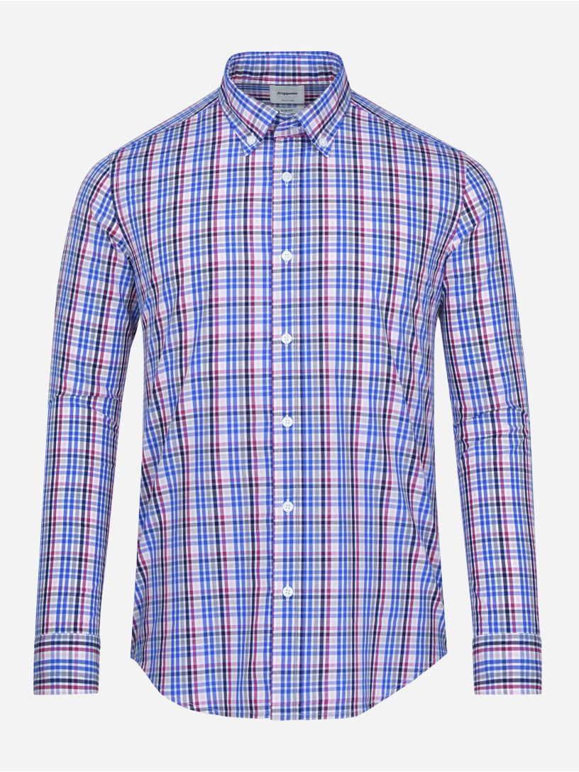 Camisa Casual Mediterraneo Algodon a Cuadros