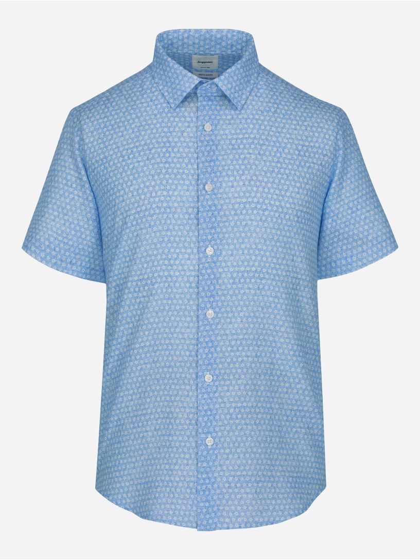Camisa Casual Manga Corta Lino-Algodon