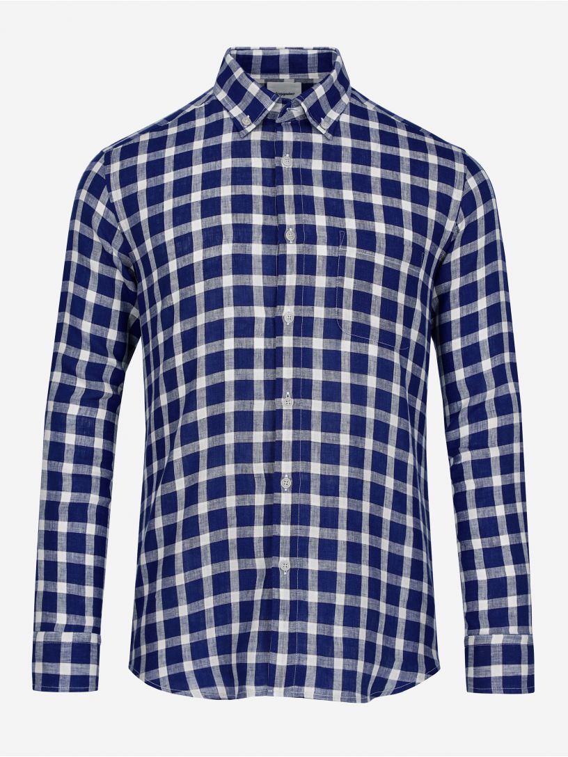 Camisa Casual Pure Linen a Cuadros