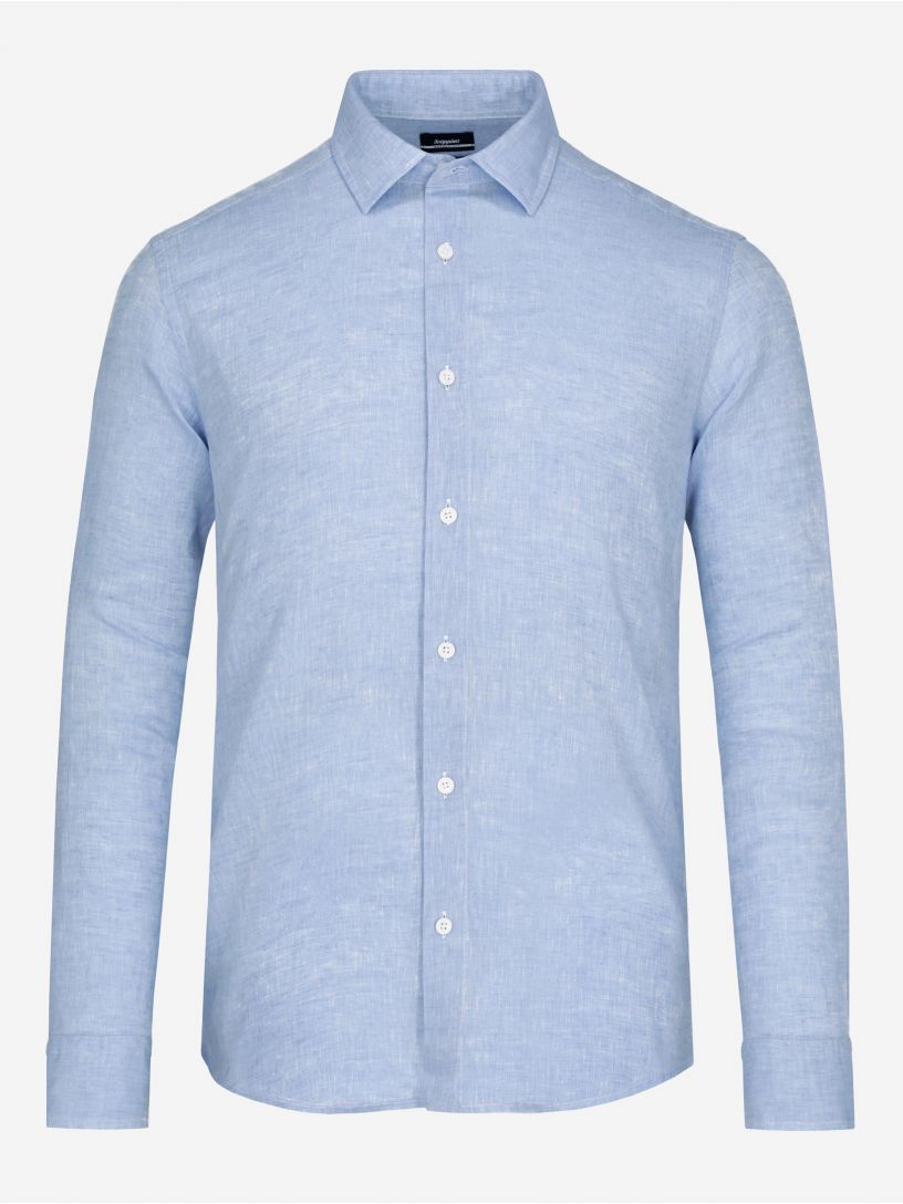 Camisa Casual Pure Linen Manga Larga