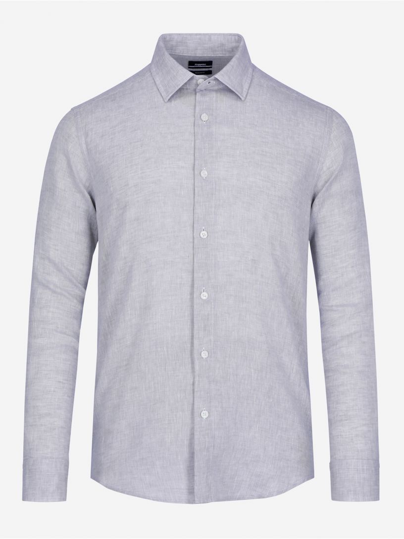 Camisa Casual Pure Linen Manga Larga