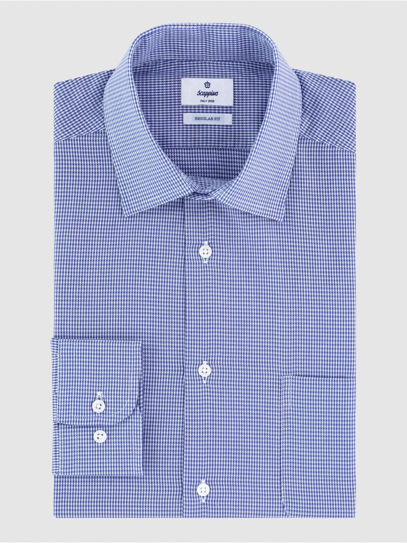 Camisa Business Casual Popelina 50s a Cuadros Regular Fit
