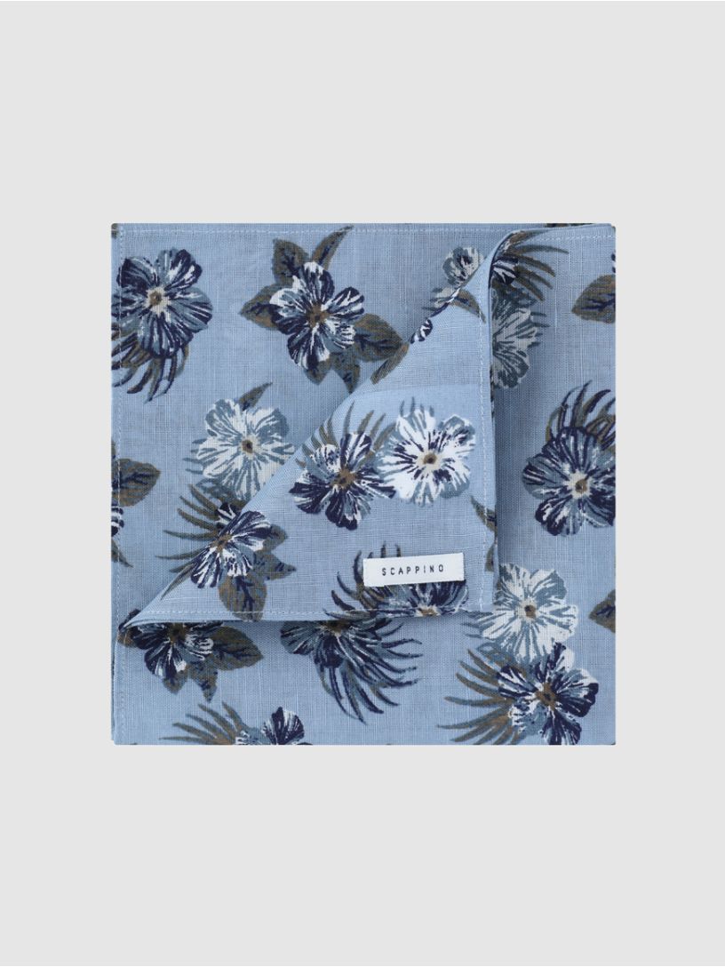 Pañuelo de Lino-Algodón Floral