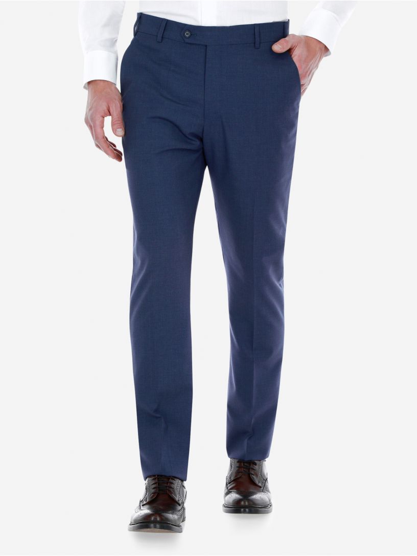 Pantalon de Vestir Slim Fit Lana Azul