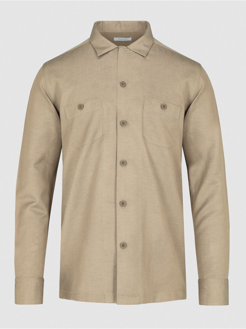 Sobrecamisa Algodon - Lino Beige