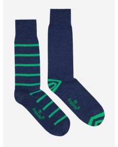 Set de 2 Calcetines Gris y Rayas