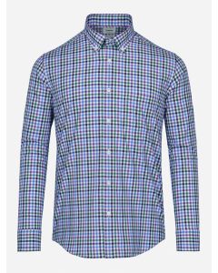 Camisa Casual Twill a Cuadros Morada