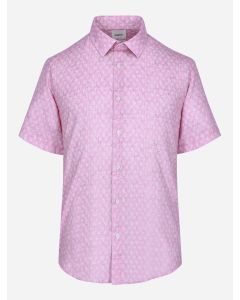Camisa Casual Paisleys Lino Melange Rosa