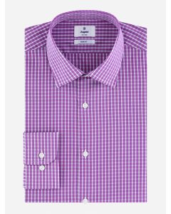 Camisa Business Casual Stretch Cuadros Azul