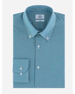 Camisa Business Casual Popelina 50s a Cuadros Slim Fit